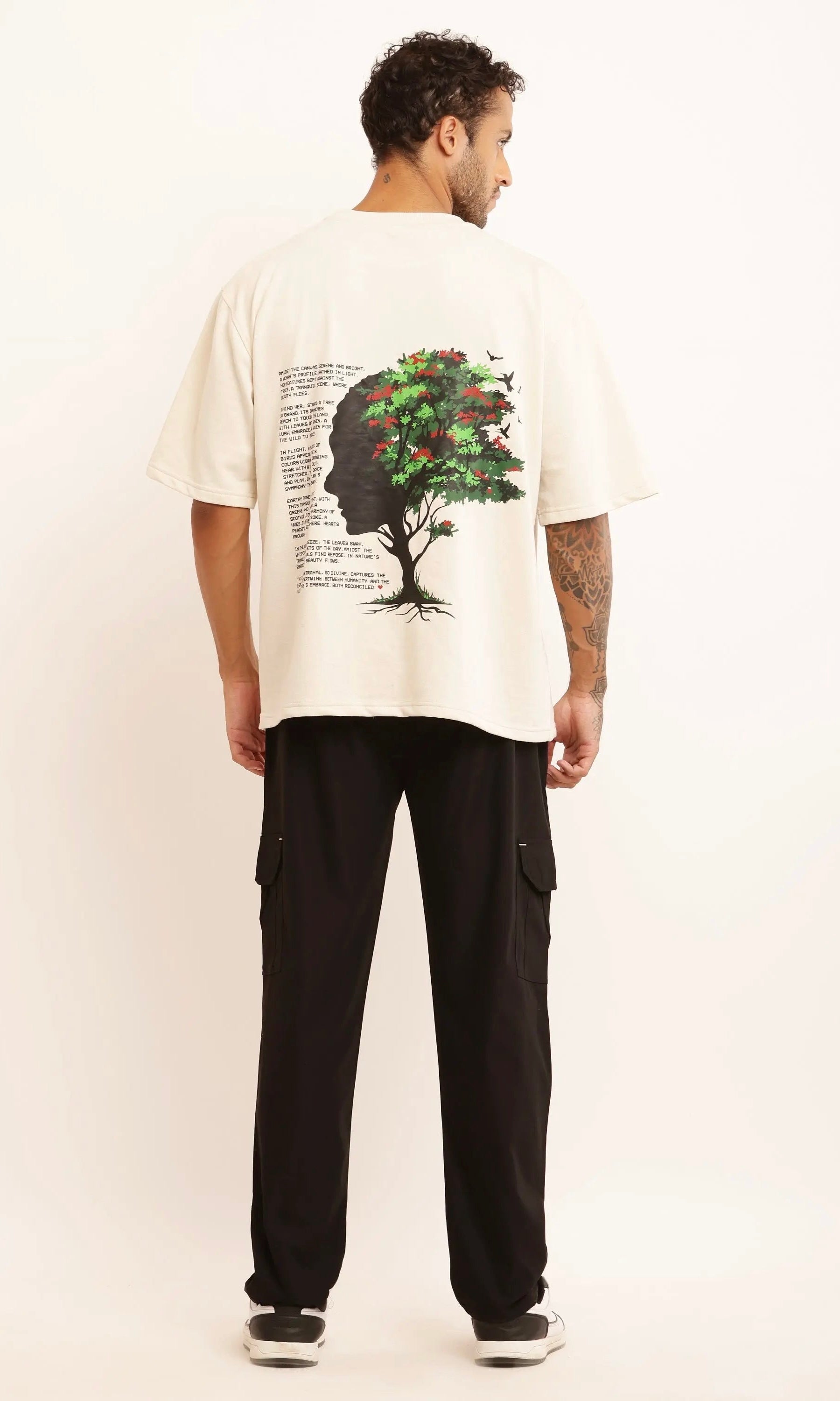 REGULAR FIT TWILL CARGO - BLACK